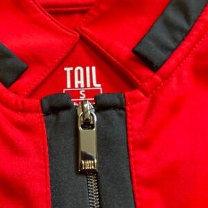 Tail Red Tank with Black Trim and Gold Zipper